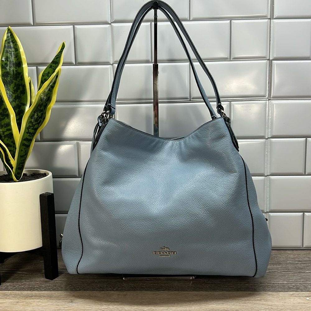 Coach Blue Leather Shoulder Bag